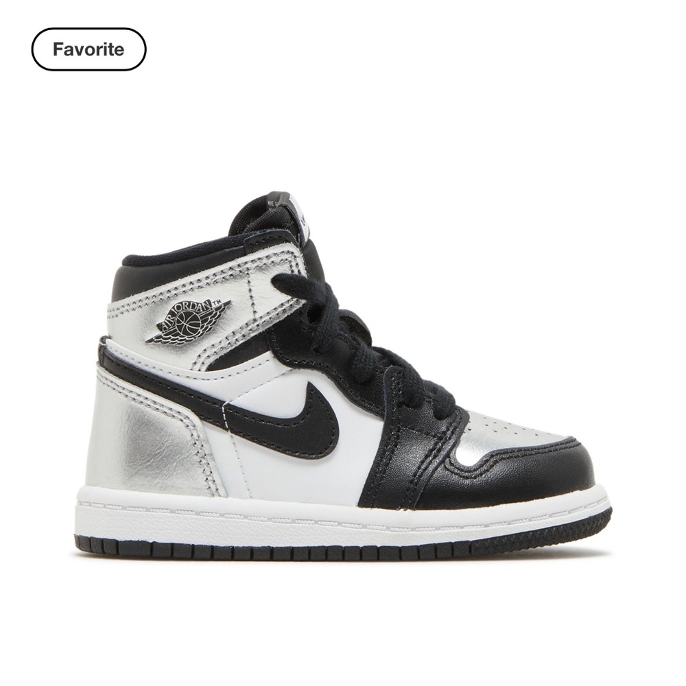Nike Black and Silver Kids' High-Tops
